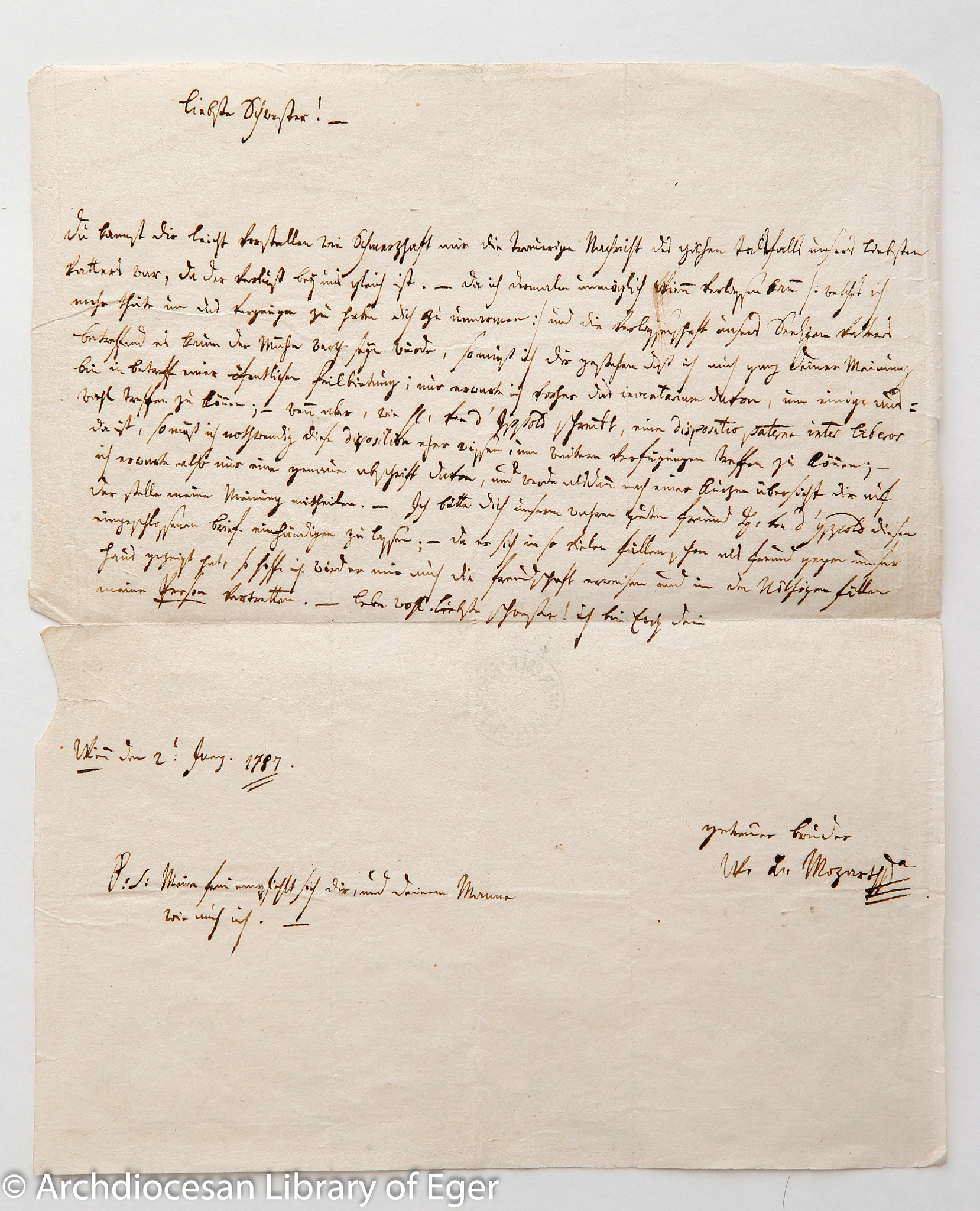 Mozart levél